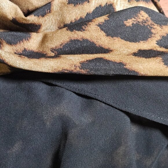 Mable Women’s Ruched Animal Print Midi Skirt S Night Out Quiet Luxury Y2K - Picture 10 of 12